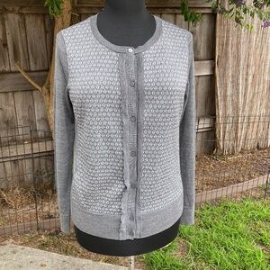 Grey Fine Knit Cardigan by LOFT